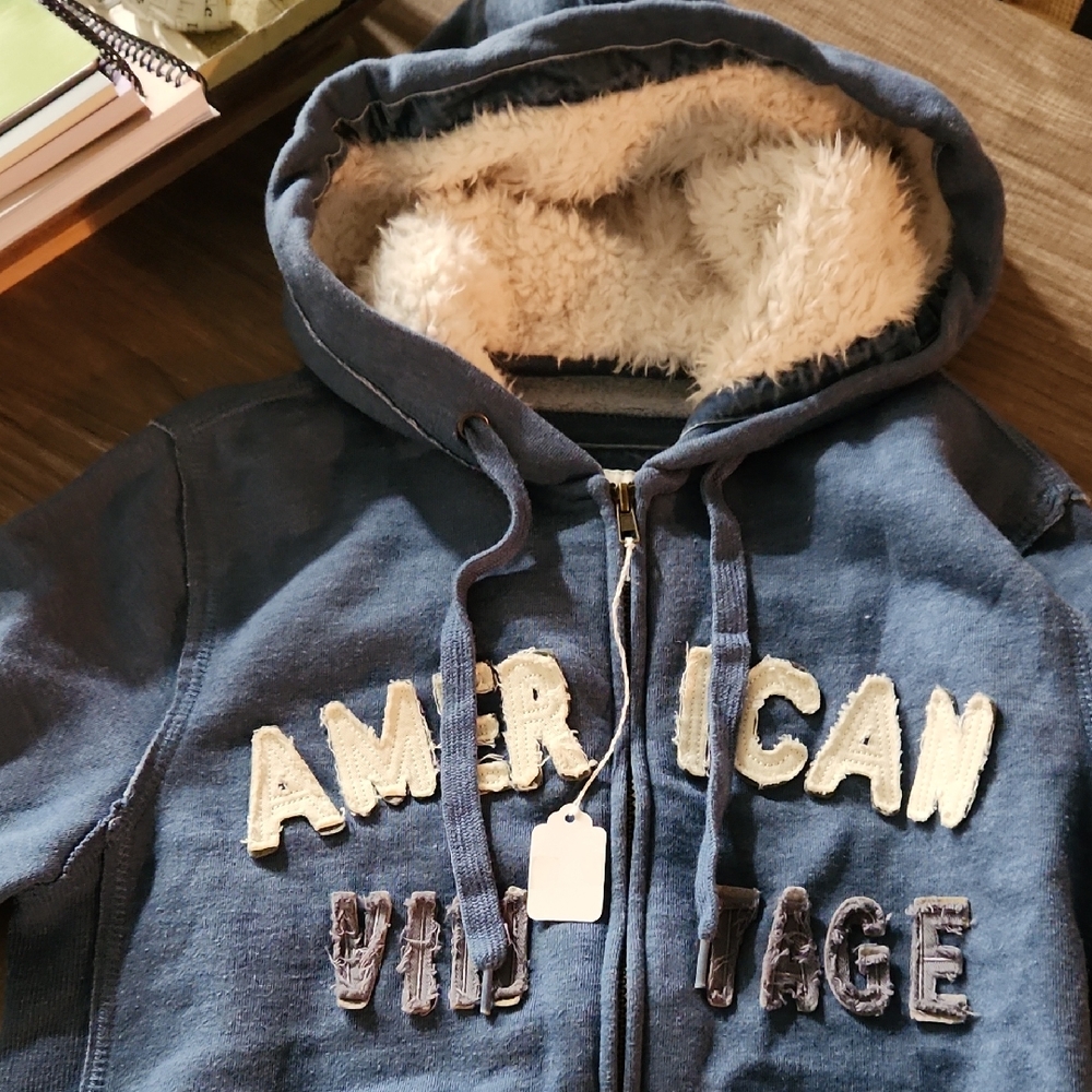 American Vintage Navy Teddy Jacket